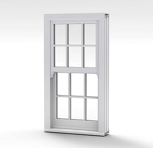 image of white vertical slider with georgian bars on its own Highseal Manufacturing Company is a family run independent manufacturing facility based in Scunthorpe, North Lincolnshire, which provides a comprehensive range of PVC-u and aluminium windows, doors, conservatories, roofing structures and other home improvement products to the trade and domestic markets. This picture shows spectus white pvc window profile which is one of the many pvc products Highseal can provide. PVC profile can come in different colours and variations to suit your taste, this picture shows white profile. Windows and doors available to buy from our ebay shop as well.